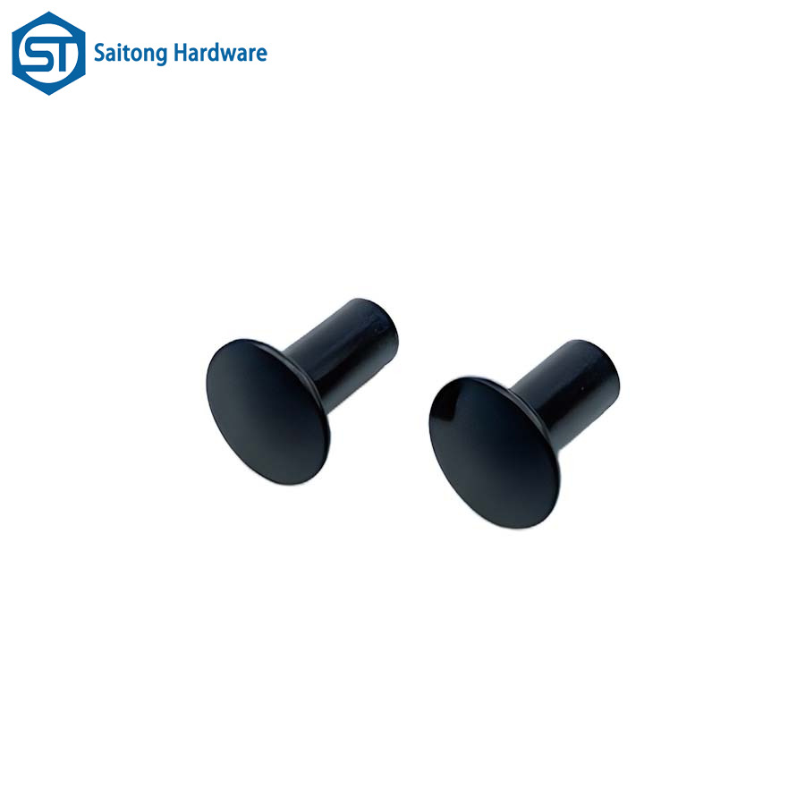 Customized Round Head Semi Hollow Iron Plated Black Zinc Rivets for Industrial Cabinets, Equipment, Etc
