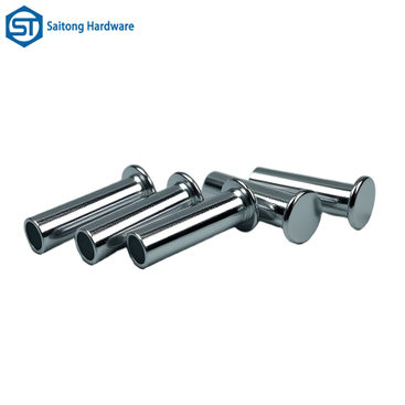 Rivet Manufacturer Flat Head Semi Hollow Iron Plated with White Zinc Rivets Applied To Household Appliances And Office Equipment