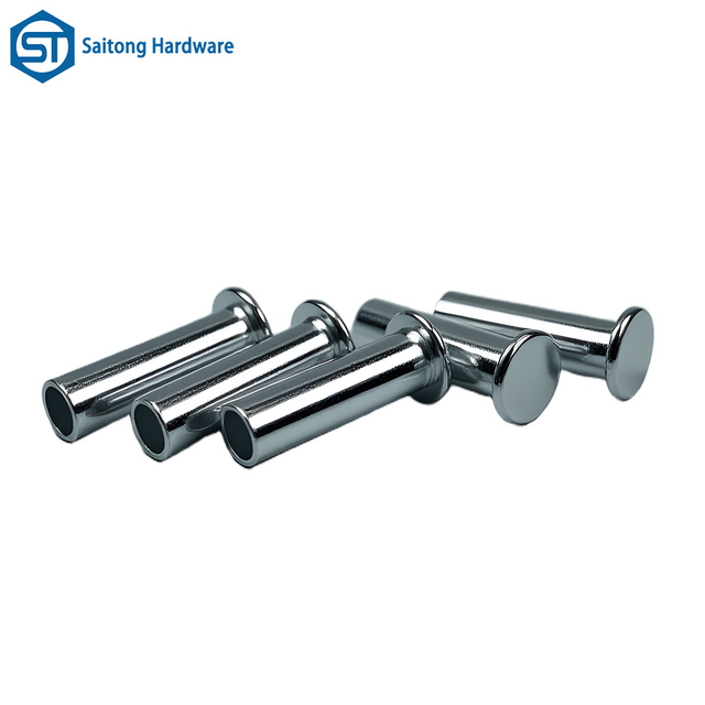 Rivet Manufacturer Flat Head Semi Hollow Iron Plated with White Zinc Rivets Applied To Household Appliances And Office Equipment