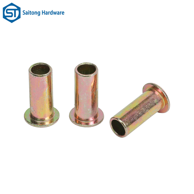 Rivet Manufacturer Flat Headed Semi Hollow Iron Plated Zinc Rivets Are Used in Equipment, Mechanical Hardware Accessories, Etc