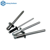 Customized hollow core rivets for permanent fixation, convenient installation, and application in doors, windows, buildings, etc