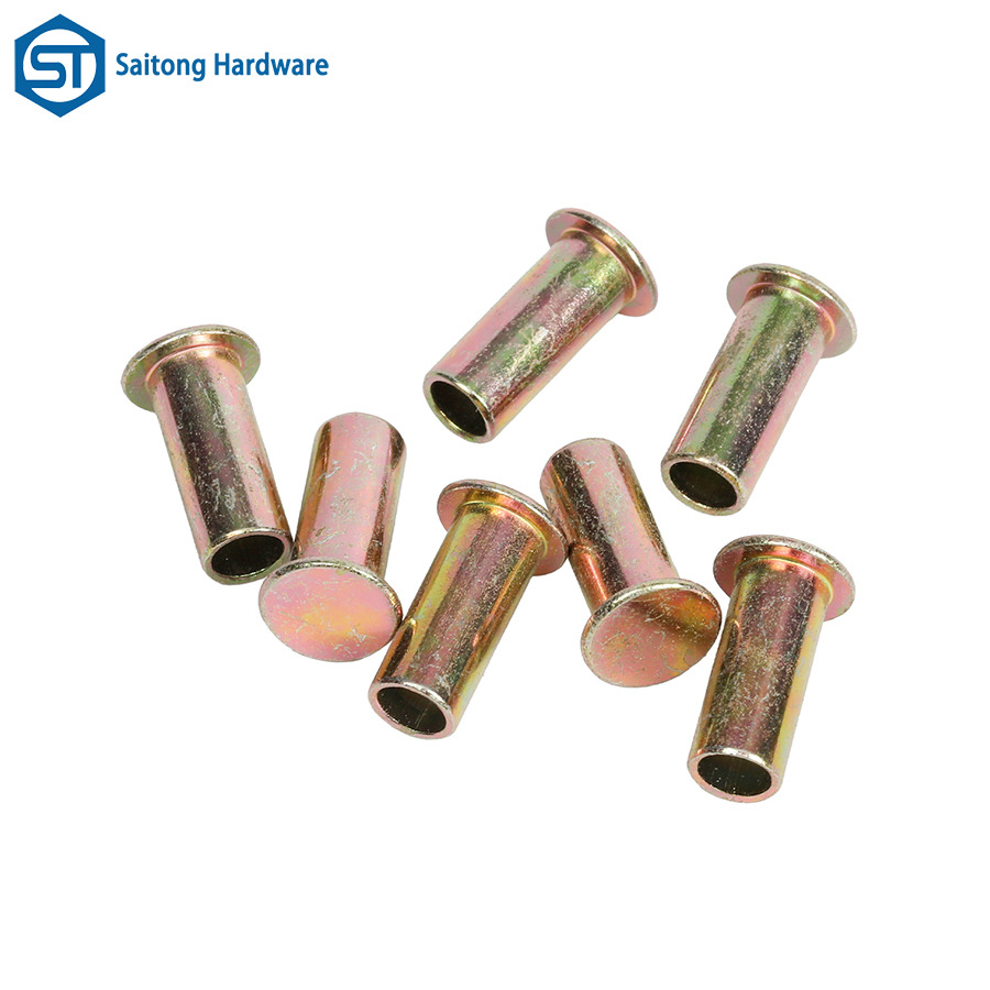 Rivet Manufacturer Flat Headed Semi Hollow Iron Plated Zinc Rivets Are Used in Equipment, Mechanical Hardware Accessories, Etc