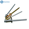 Customized hollow core rivets for permanent fixation, convenient installation, and application in doors, windows, buildings, etc