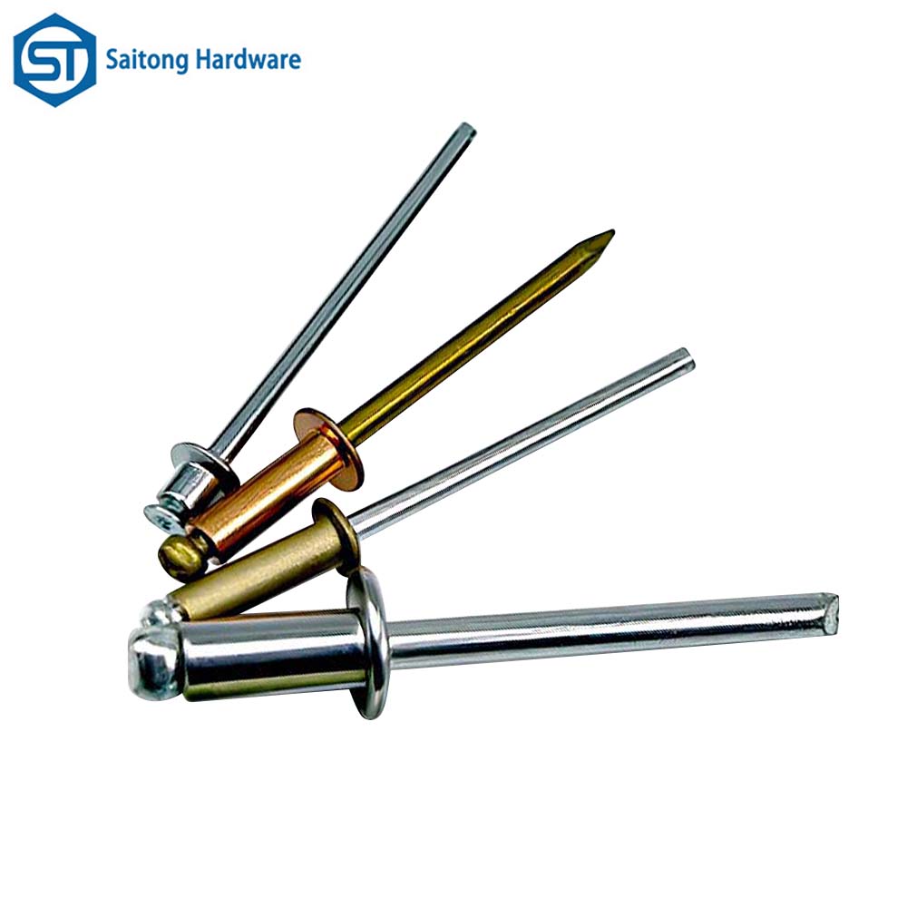 Customized hollow core rivets for permanent fixation, convenient installation, and application in doors, windows, buildings, etc