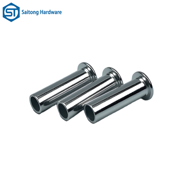 Rivet Manufacturer Flat Head Semi Hollow Iron Plated with White Zinc Rivets Applied To Household Appliances And Office Equipment