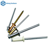 Customized hollow core rivets for permanent fixation, convenient installation, and application in doors, windows, buildings, etc