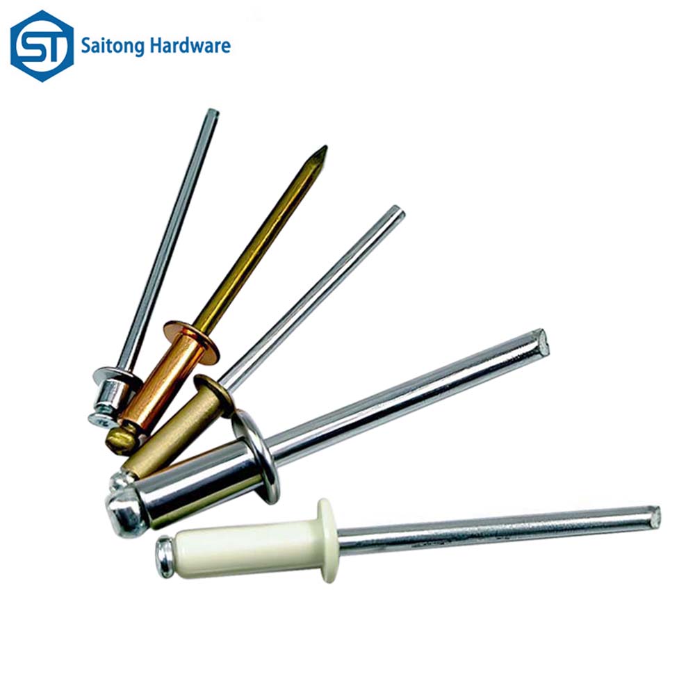 Customized hollow core rivets for permanent fixation, convenient installation, and application in doors, windows, buildings, etc