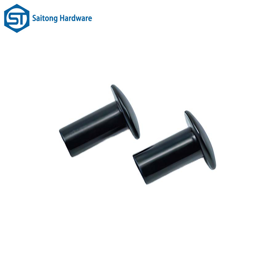 Customized Round Head Semi Hollow Iron Plated Black Zinc Rivets for Industrial Cabinets, Equipment, Etc