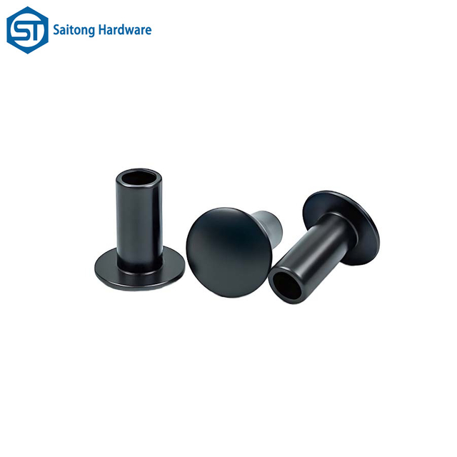 Customized Round Head Semi Hollow Iron Plated Black Zinc Rivets for Industrial Cabinets, Equipment, Etc