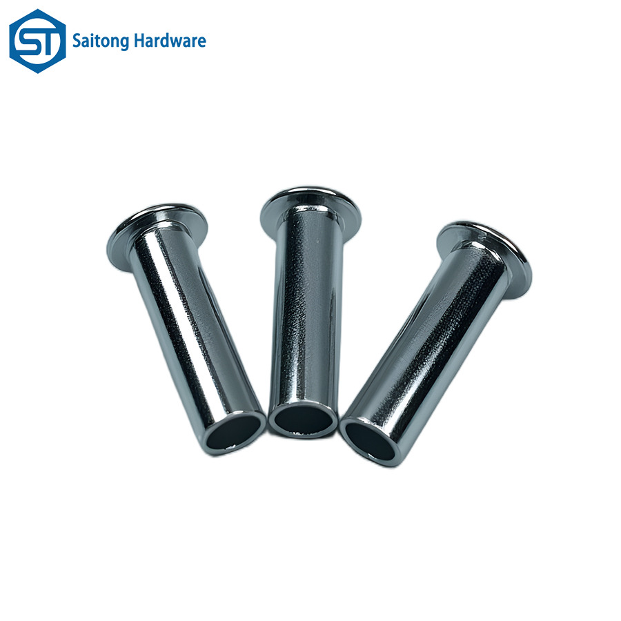 Rivet Manufacturer Flat Head Semi Hollow Iron Plated with White Zinc Rivets Applied To Household Appliances And Office Equipment
